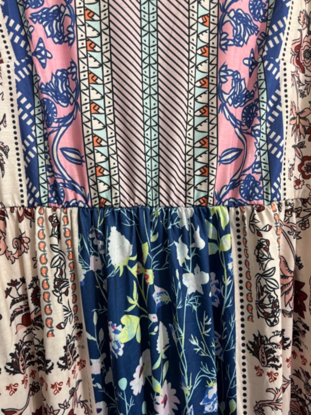 Casual BOHO Floral Sleeveless Maxi Dress w/Pockets - XL - Picture 3 of 7